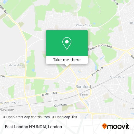 East London HYUNDAI map