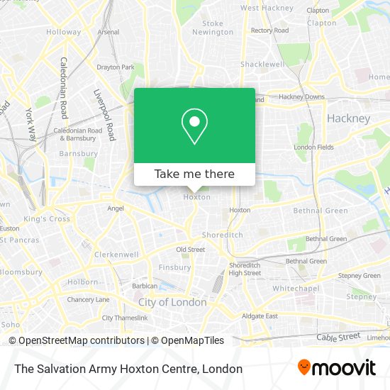 The Salvation Army Hoxton Centre map