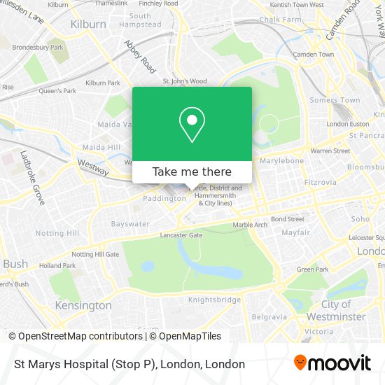 St Marys Hospital (Stop P), London map