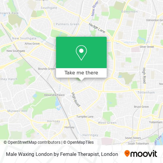 Male Waxing London by Female Therapist map