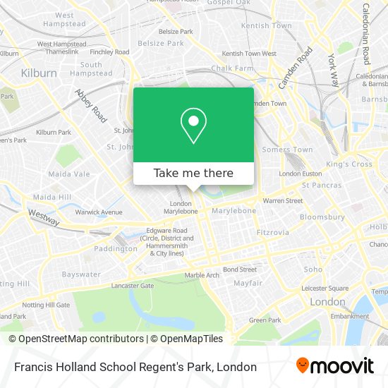 Francis Holland School Regent's Park map