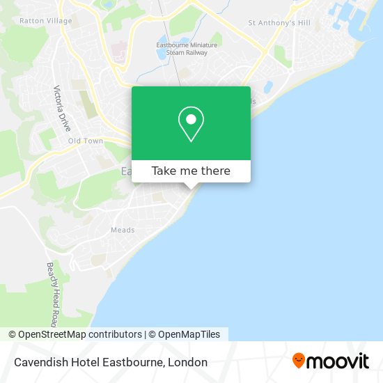 Cavendish Hotel Eastbourne map