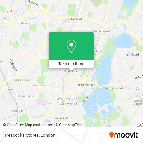 Peacocks Stores map