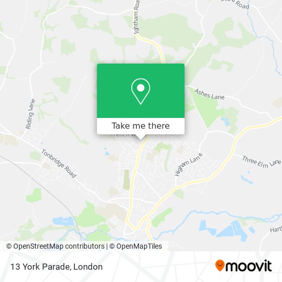 13 York Parade map