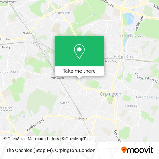 The Chenies (Stop M), Orpington map