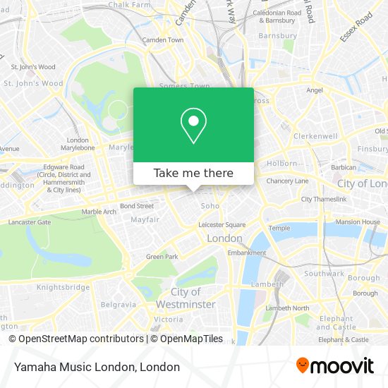 Yamaha Music London map