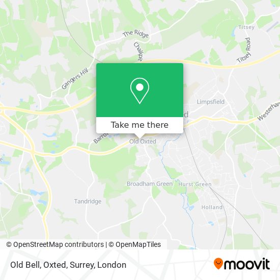 Old Bell, Oxted, Surrey map
