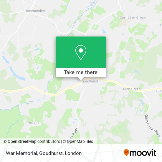 War Memorial, Goudhurst map