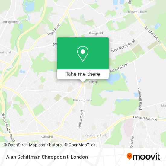 Alan Schiffman Chiropodist map