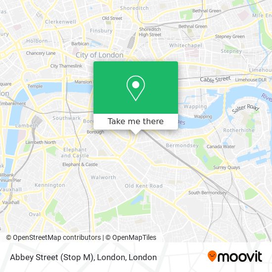 Abbey Street (Stop M), London map