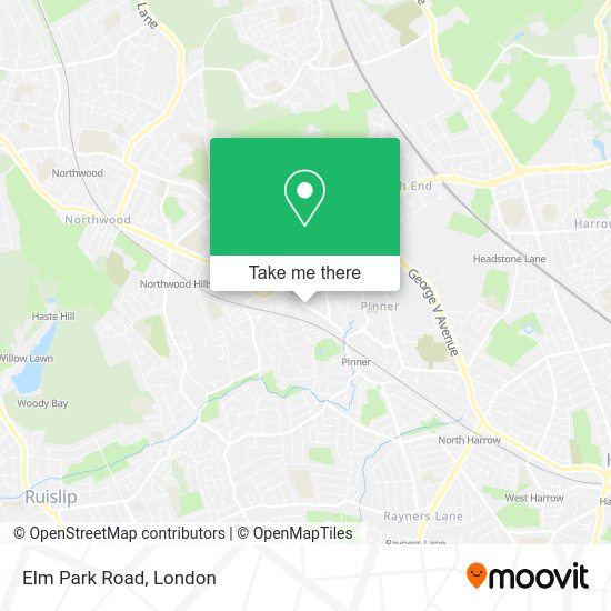 How to get to Elm Park Road in Pinner by bus, Tube or train?