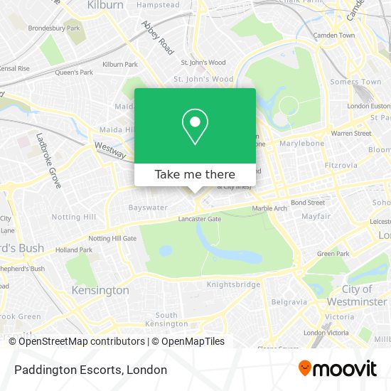 Paddington Escorts map