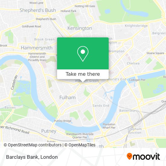 Barclays Bank map