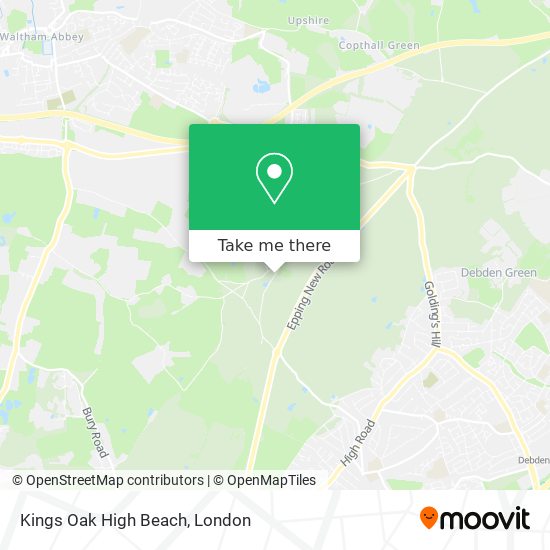 Kings Oak High Beach map