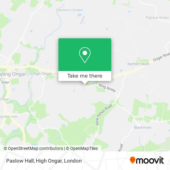 Paslow Hall, High Ongar map