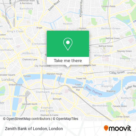 Zenith Bank of London map