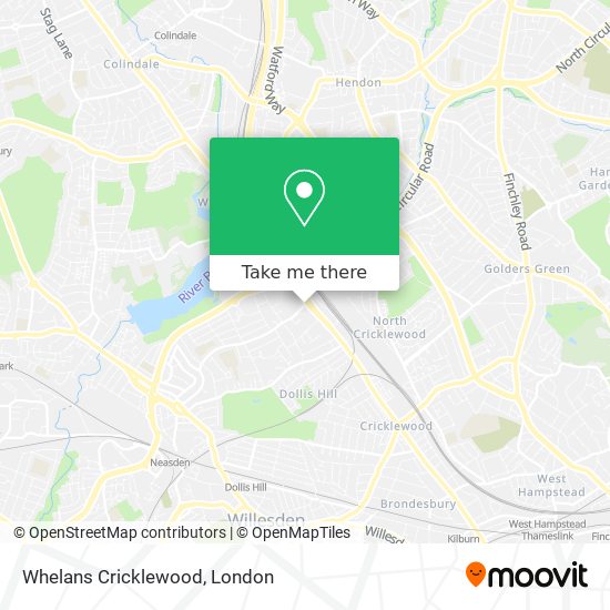 Whelans Cricklewood map