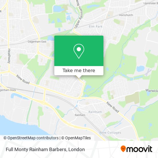 Full Monty Rainham Barbers map