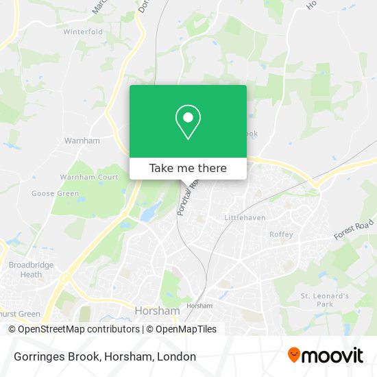 Gorringes Brook, Horsham map