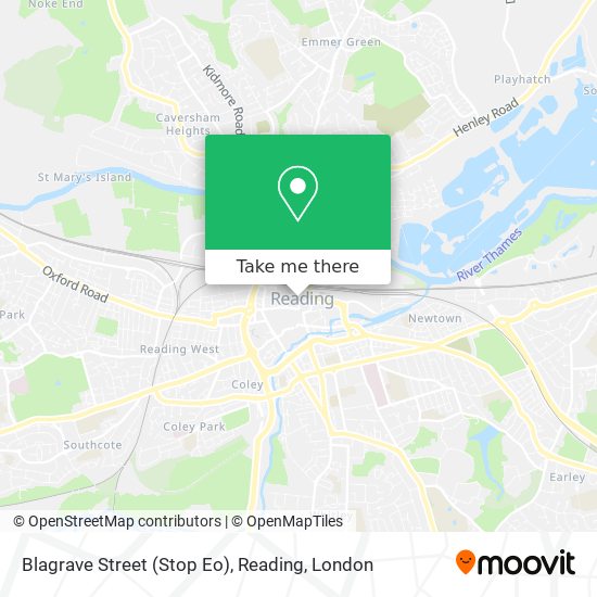 Blagrave Street (Stop Eo), Reading map