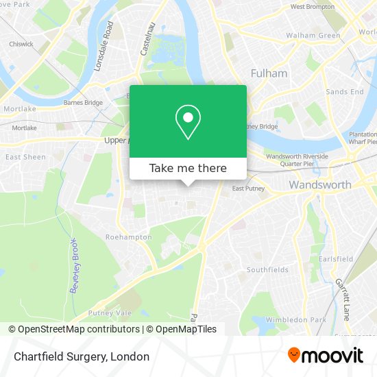 Chartfield Surgery map