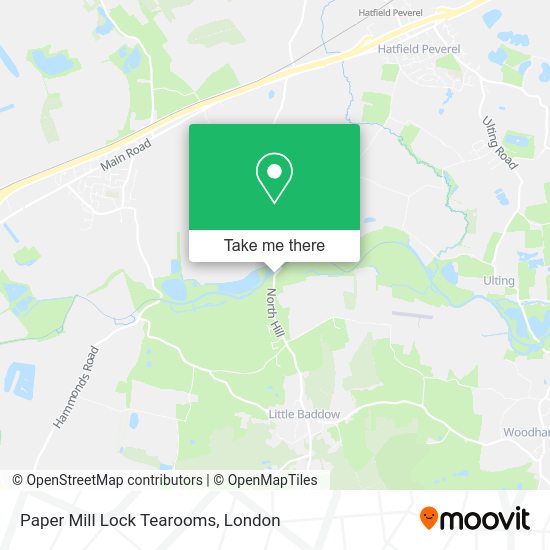 How to get to Paper Mill Lock Tearooms in Chelmsford by bus, train or Tube?