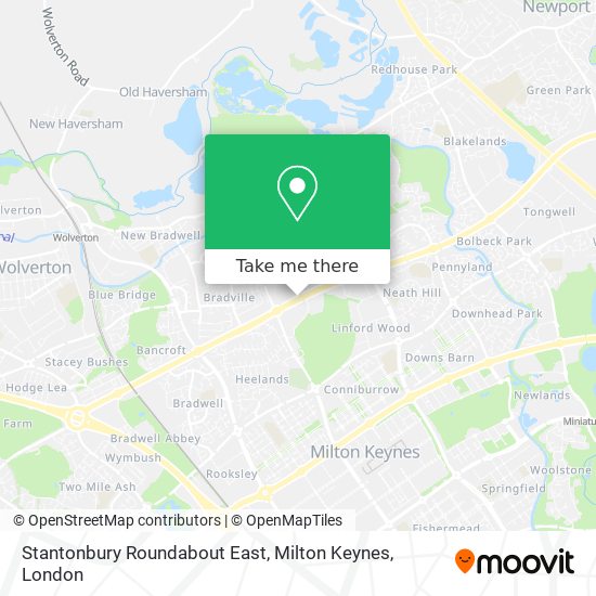 Stantonbury Roundabout East, Milton Keynes map