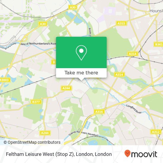 Feltham Leisure West (Stop Z), London map