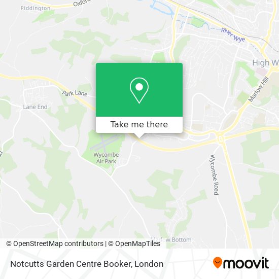 Notcutts Garden Centre Booker map