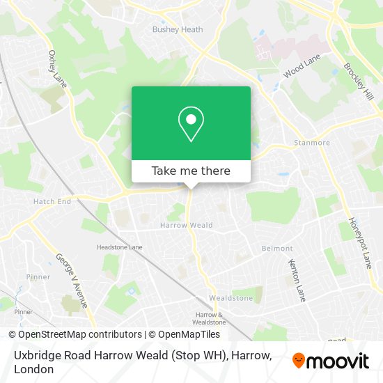 Uxbridge Road Harrow Weald (Stop WH), Harrow map