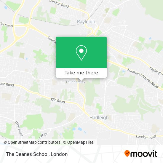 The Deanes School map