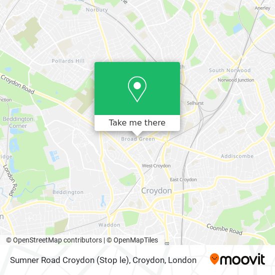 Sumner Road Croydon (Stop le), Croydon map