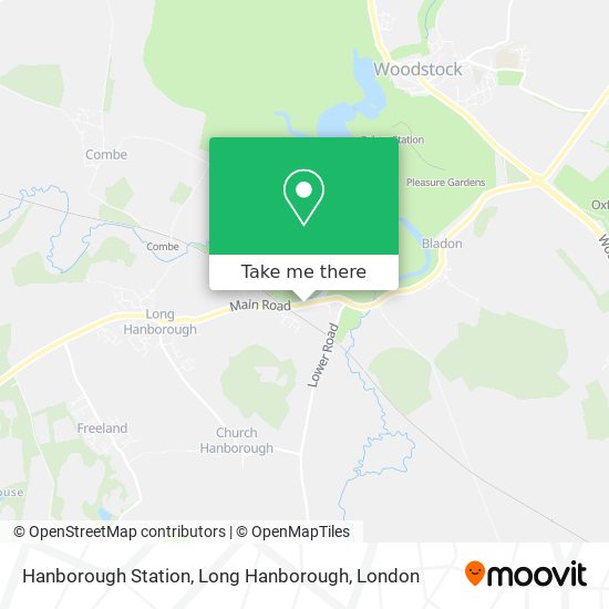 Hanborough Station, Long Hanborough map