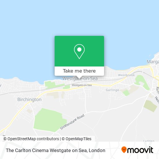 The Carlton Cinema Westgate on Sea map