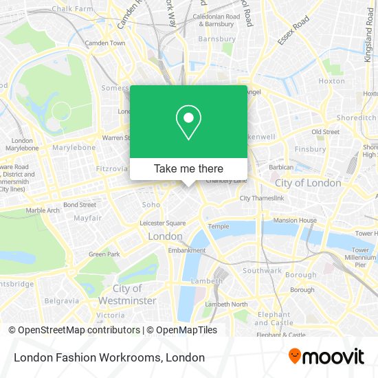 London Fashion Workrooms map