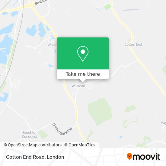 Cotton End Road map