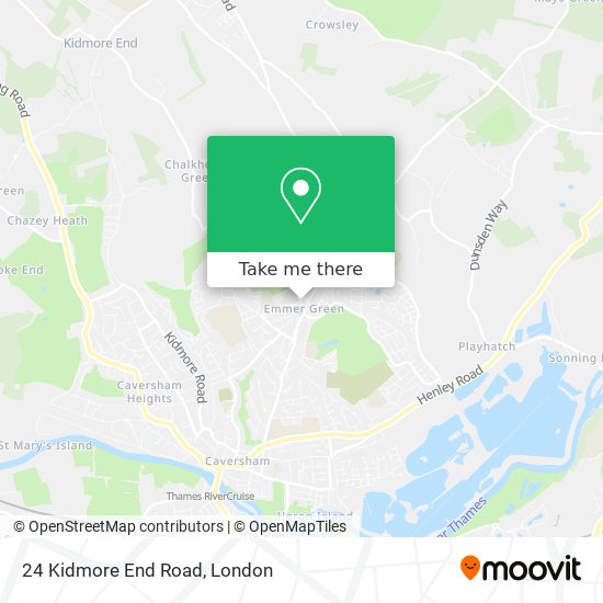 24 Kidmore End Road map