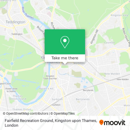 Fairfield Recreation Ground, Kingston upon Thames map