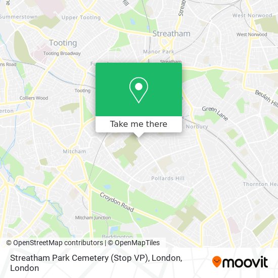 Streatham Park Cemetery (Stop VP), London map