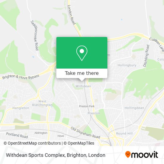 Withdean Sports Complex, Brighton map