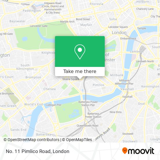 No. 11 Pimlico Road map