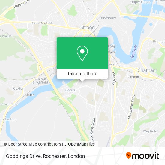 Goddings Drive, Rochester map