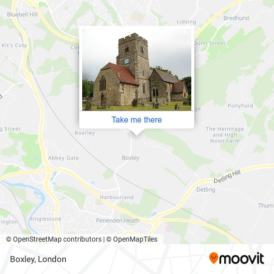 Boxley map