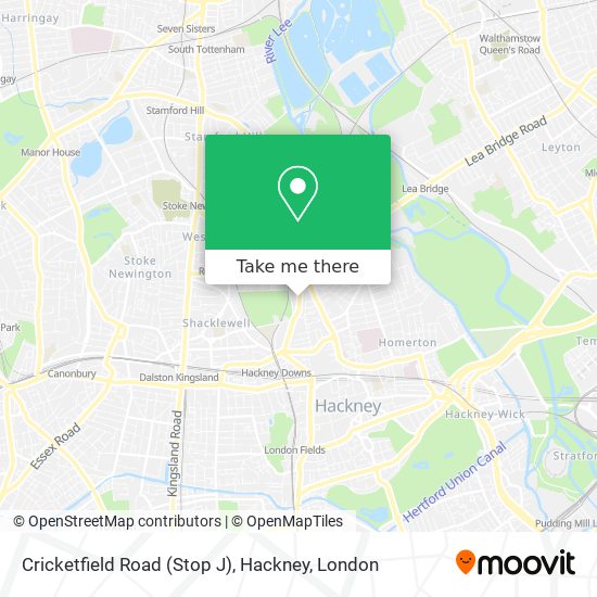 Cricketfield Road (Stop J), Hackney map