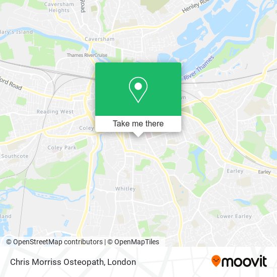 Chris Morriss Osteopath map