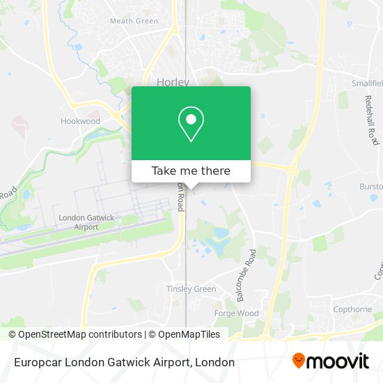 Europcar London Gatwick Airport map