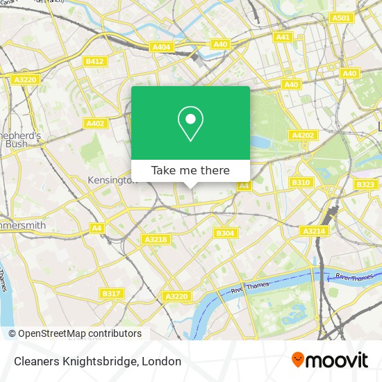 Cleaners Knightsbridge map