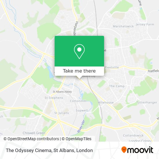 The Odyssey Cinema, St Albans map