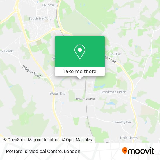 Potterells Medical Centre map