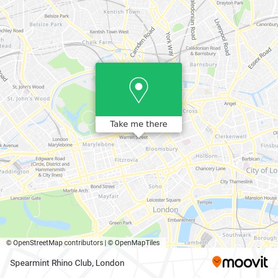 Spearmint Rhino Club map